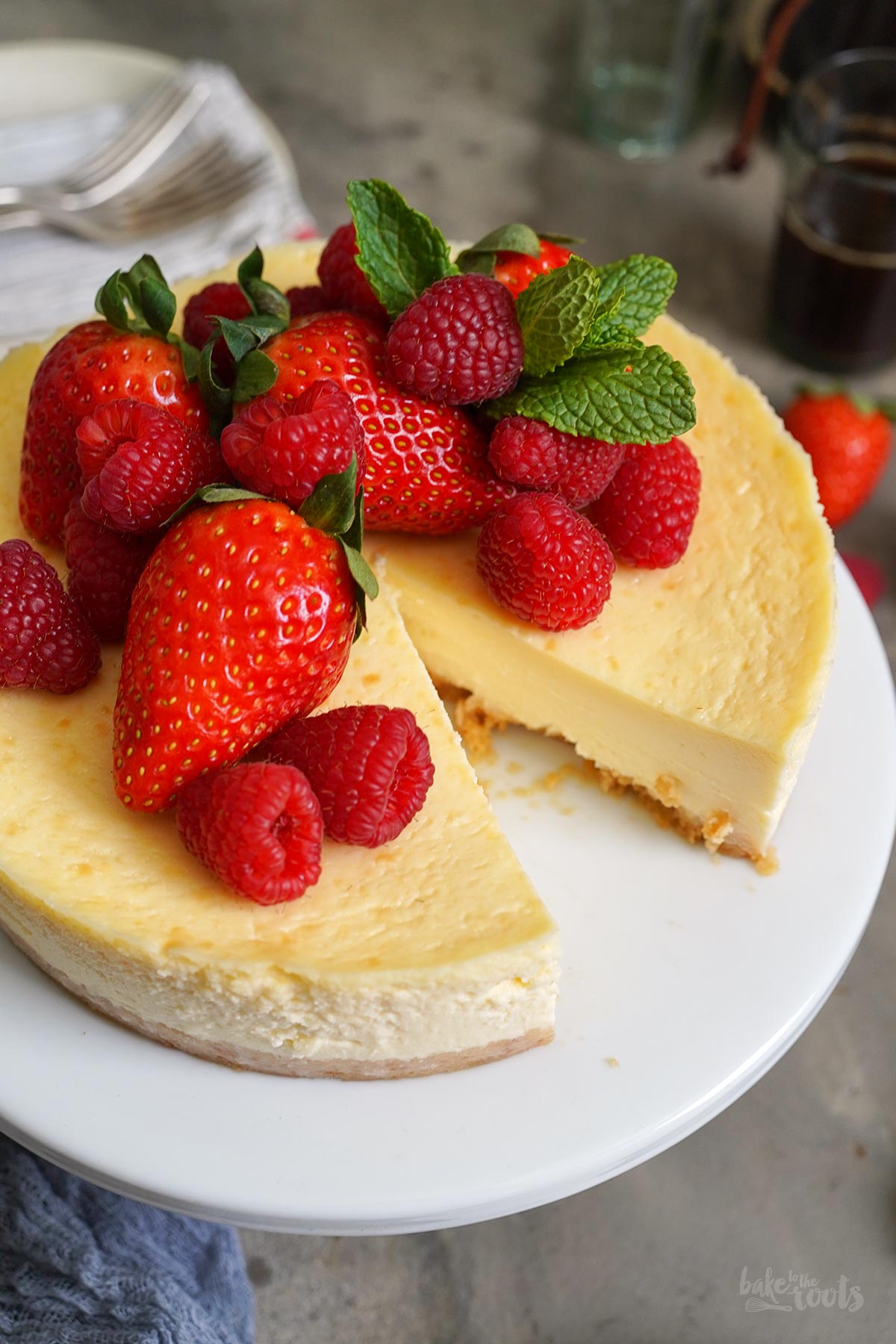 Einfacher Air Fryer Cheesecake | Bake to the roots