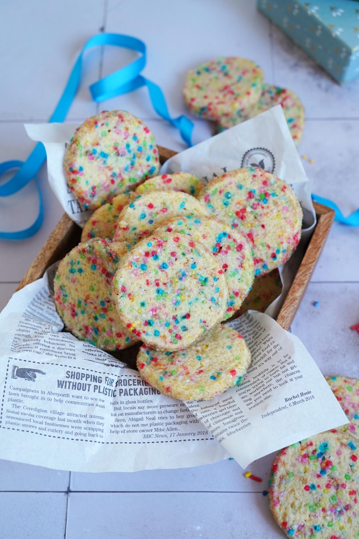 Funfetti Ice Box Cookies | Bake to the roots