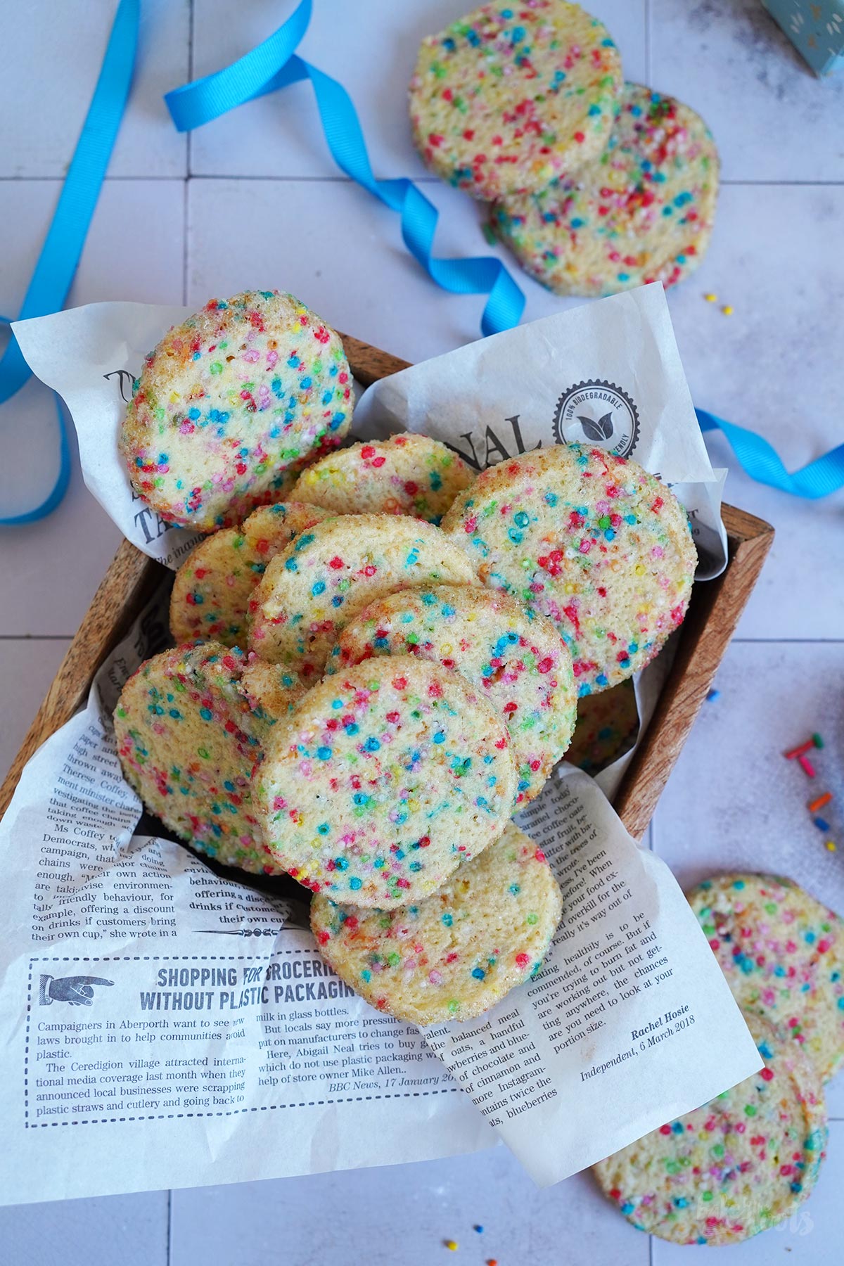 Funfetti Ice Box Cookies | Bake to the roots