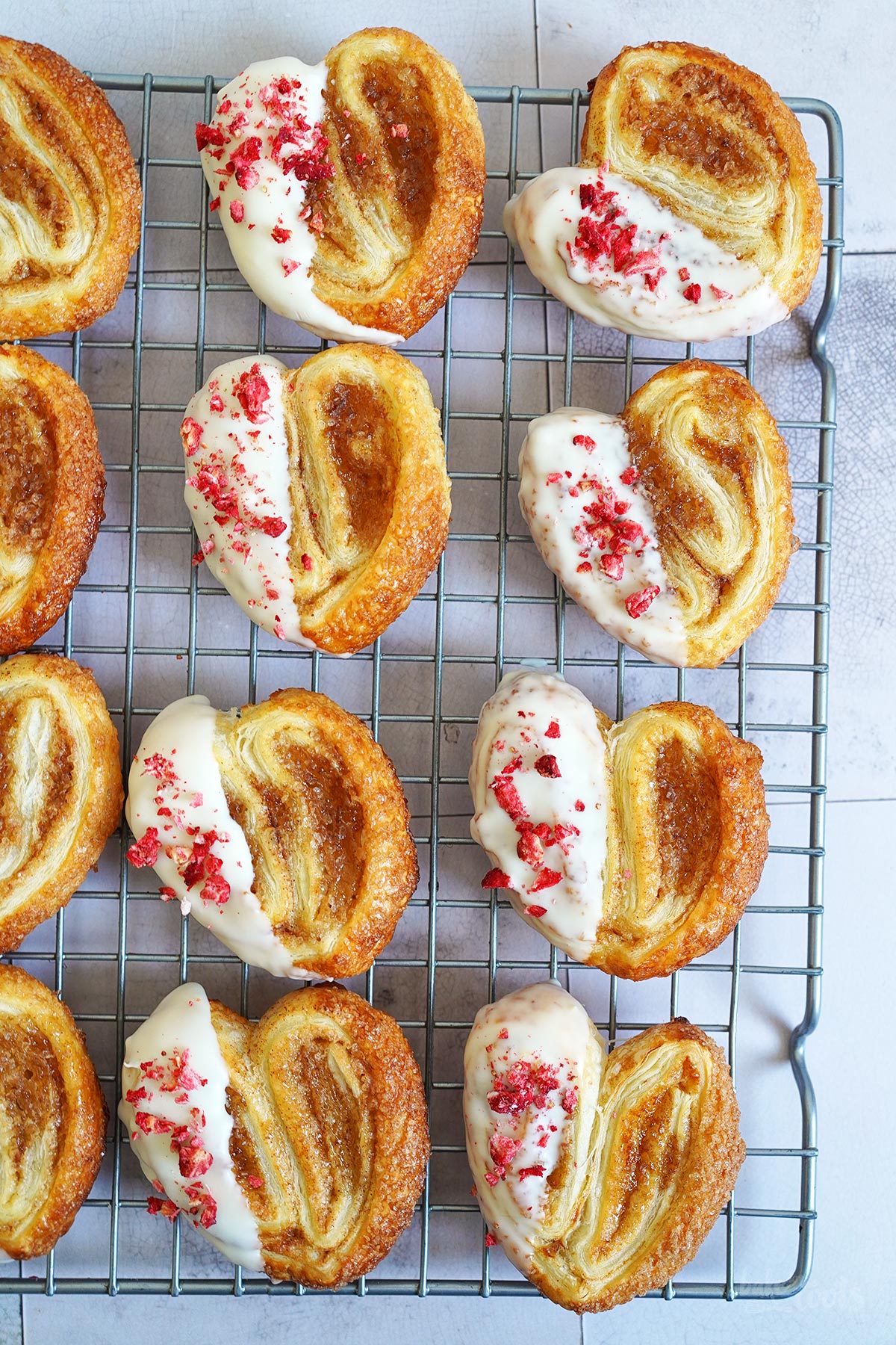 Blätterteig Herzen (Herzige Schweineohren) | Bake to the roots