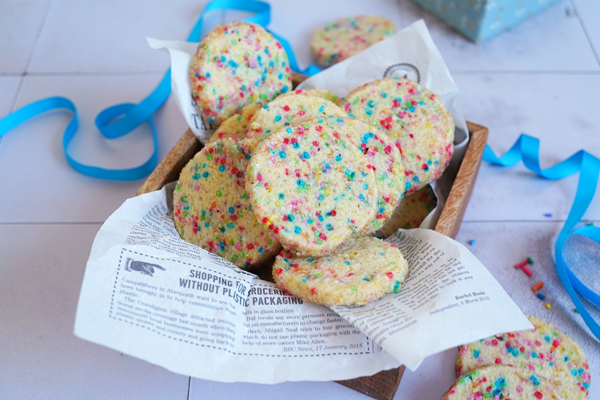 Funfetti Ice Box Cookies | Bake to the roots