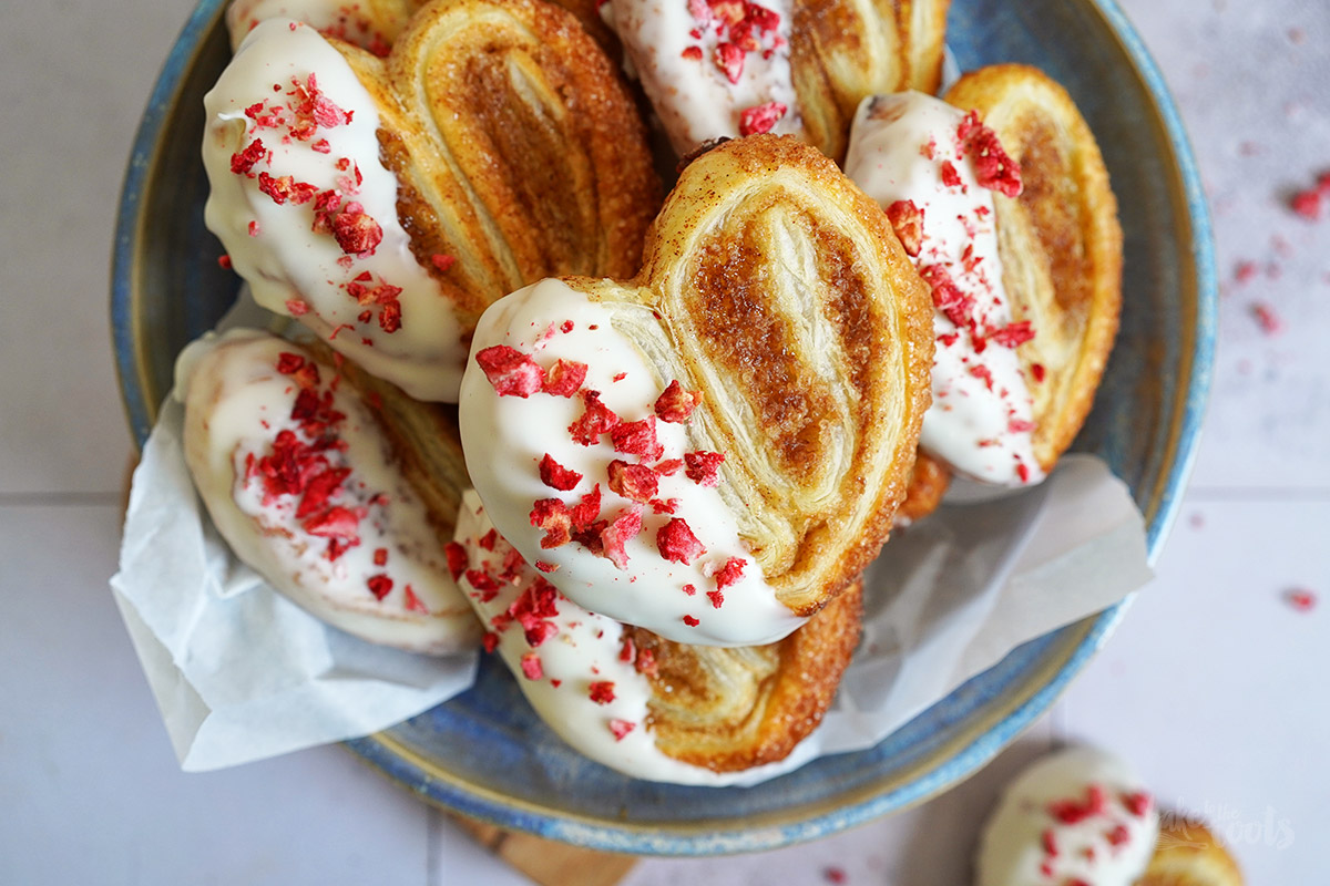 Blätterteig Herzen (Herzige Schweineohren) | Bake to the roots