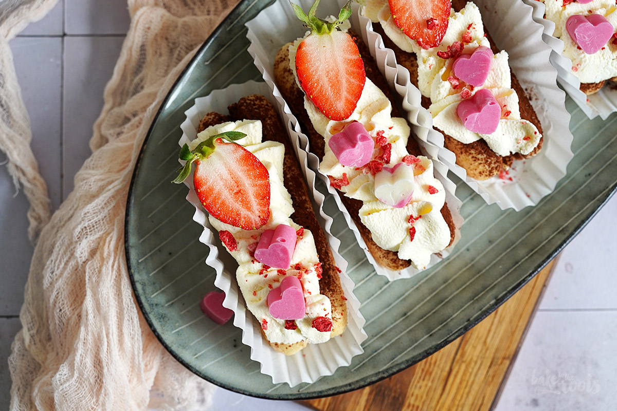 Mini Löffelbiskuit Tiramisu Törtchen | Bake to the roots