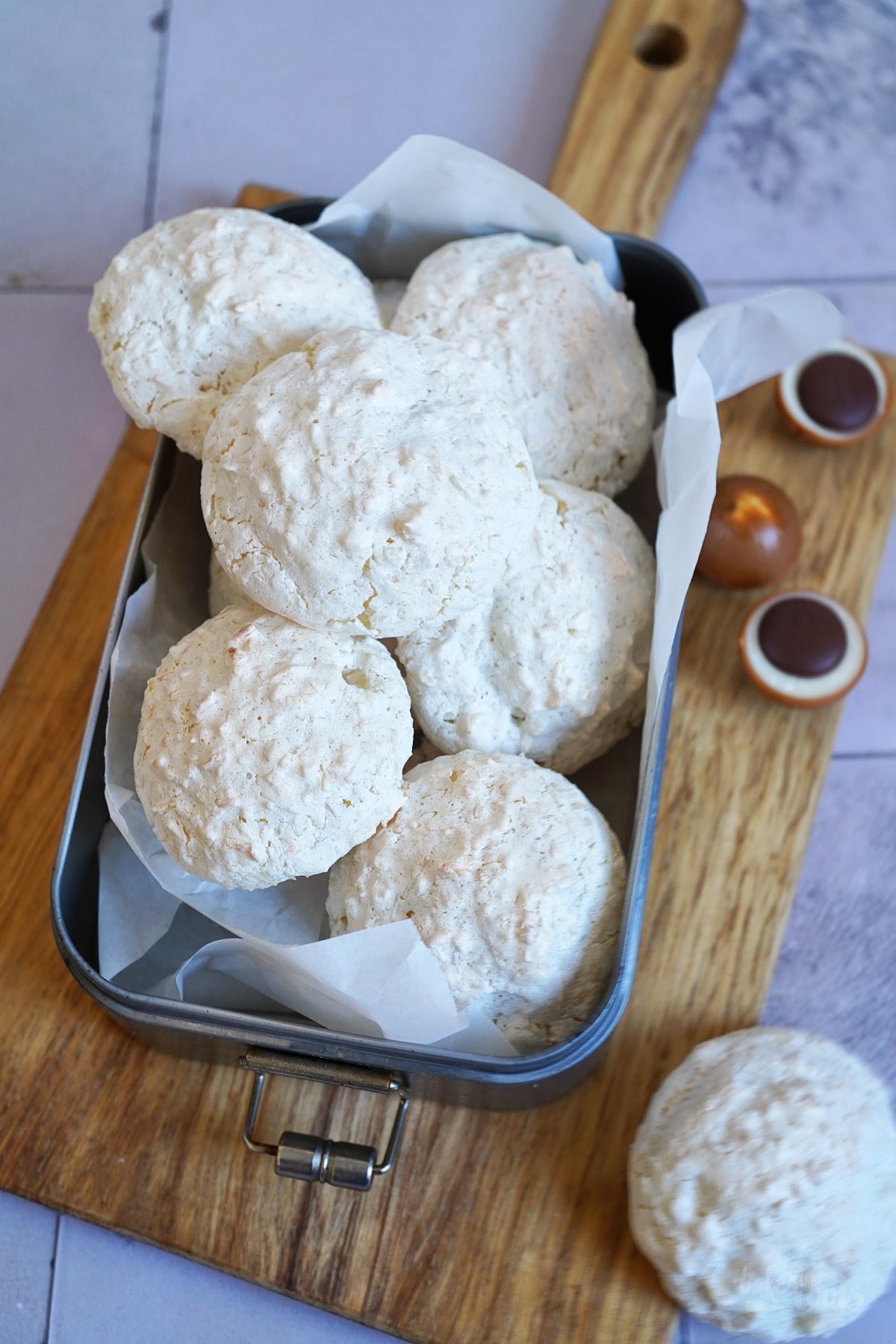 Kokos Wölkchen mit Toffifee | Bake to the roots