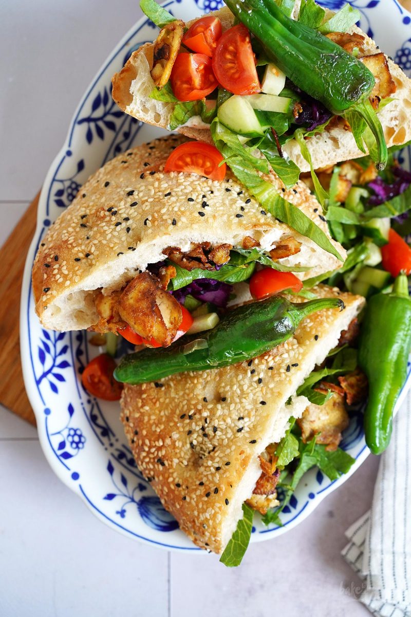 Veggie Döner mit Crunchy Räucher Tofu | Bake to the roots