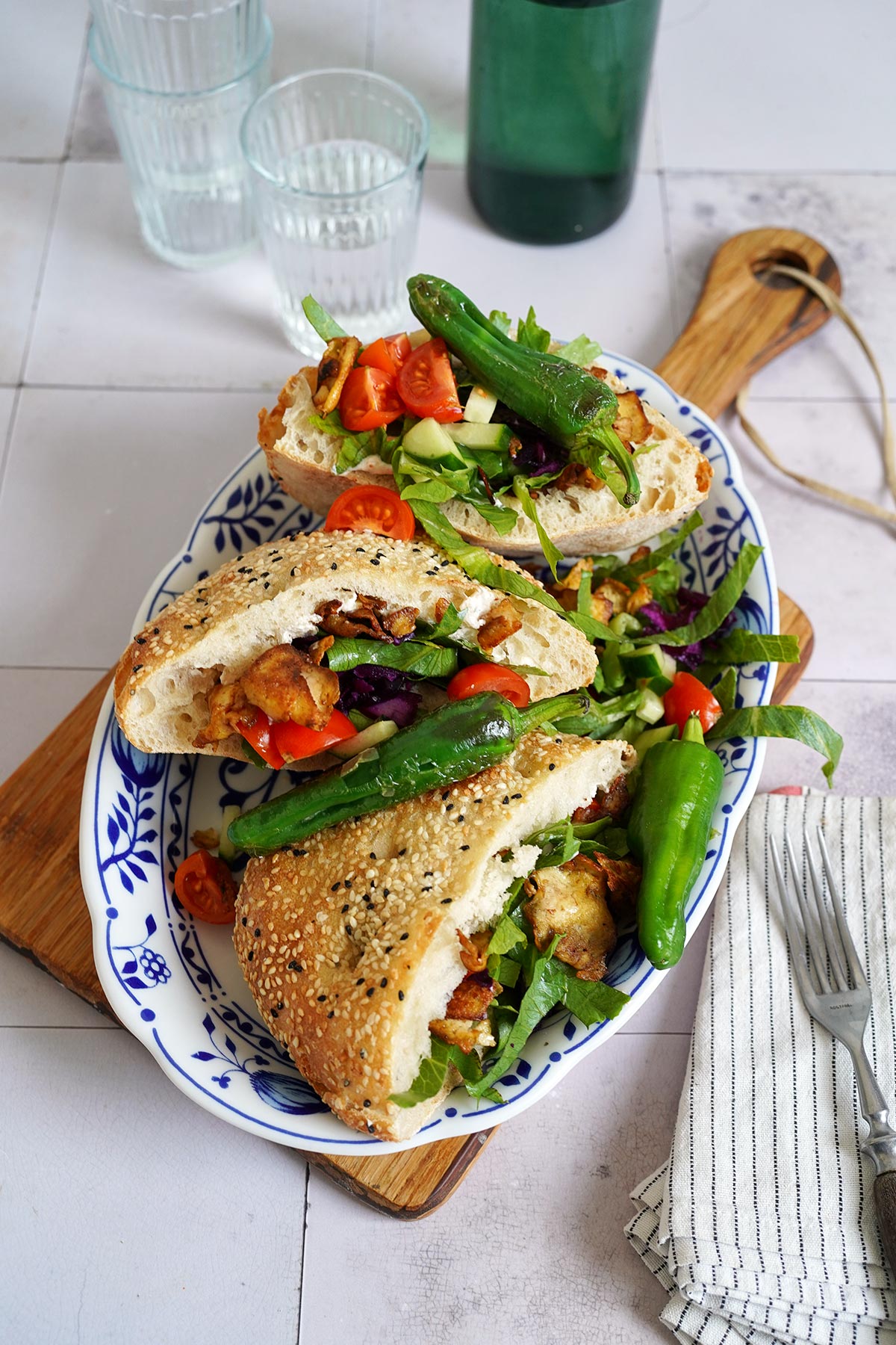 Veggie Döner mit Räucher Tofu | Bake to the roots