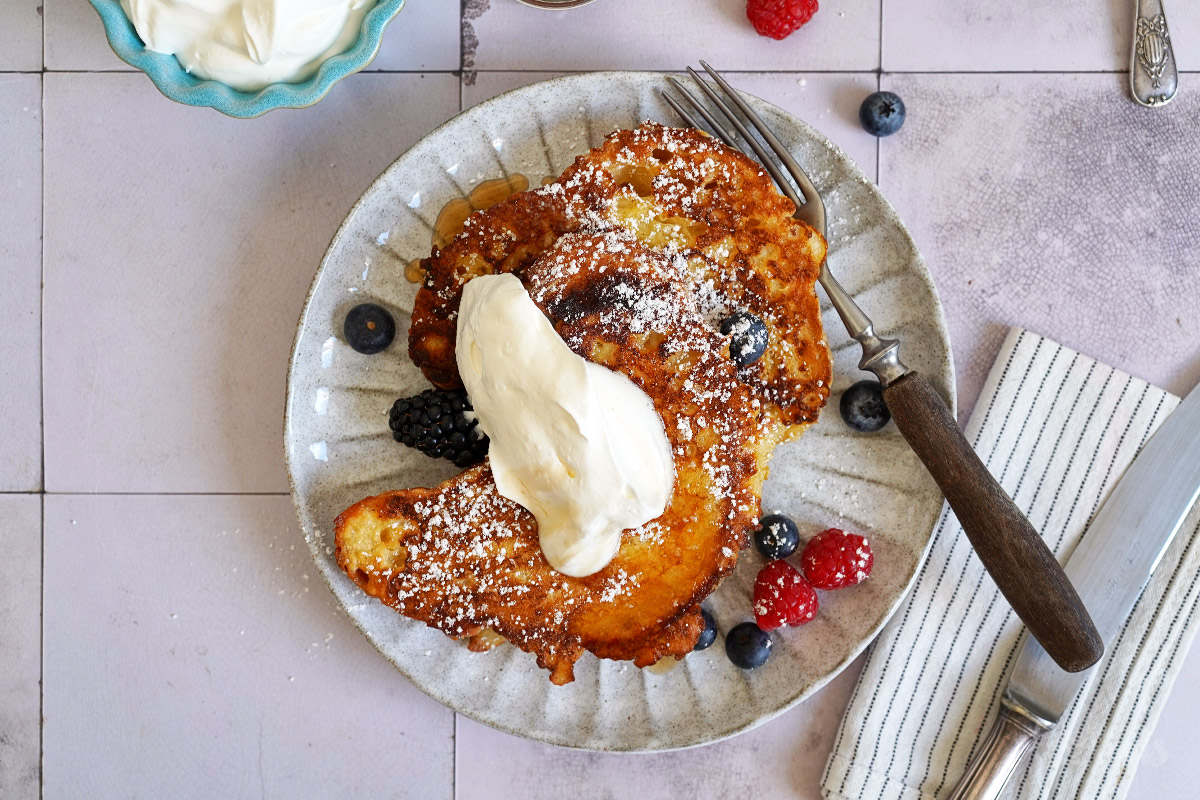Easy Croissant French Toast | Bake to the roots