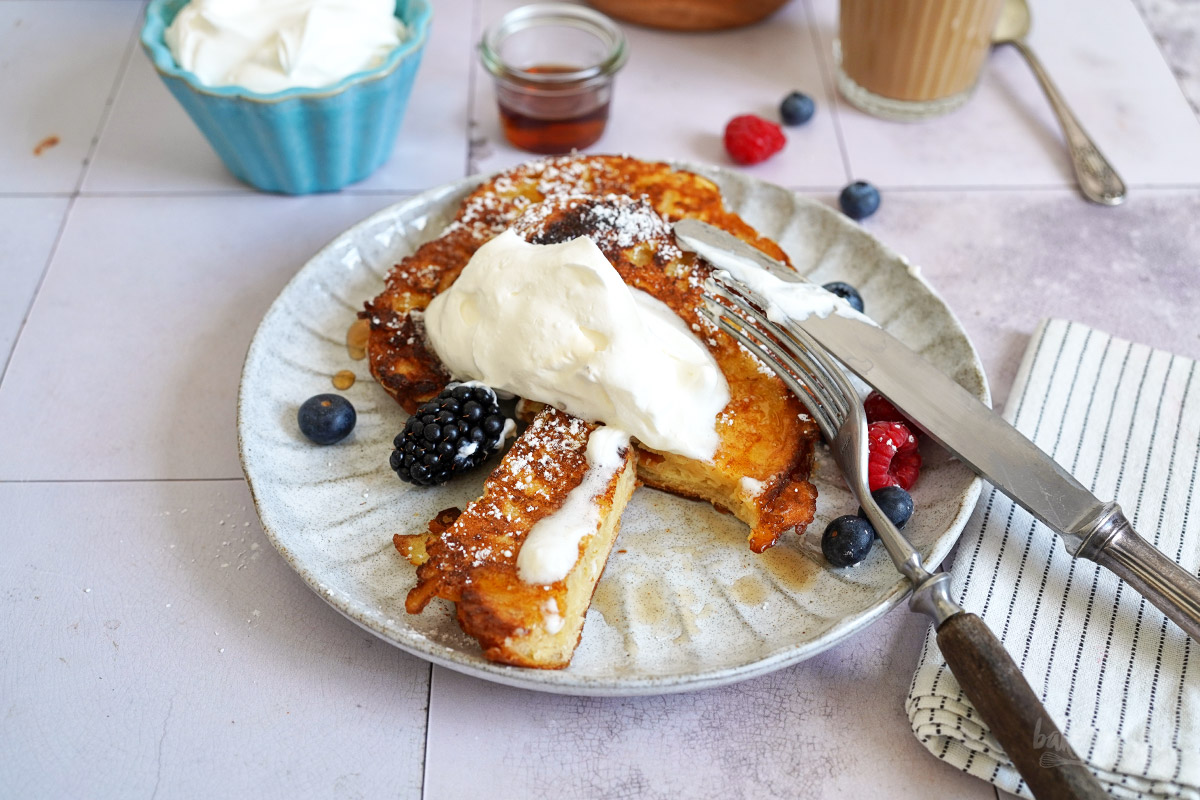 Easy Croissant French Toast | Bake to the roots