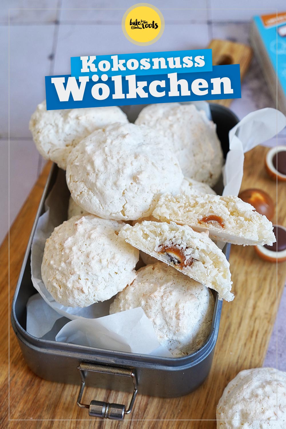 Kokos Wölkchen mit Toffifee | Bake to the roots