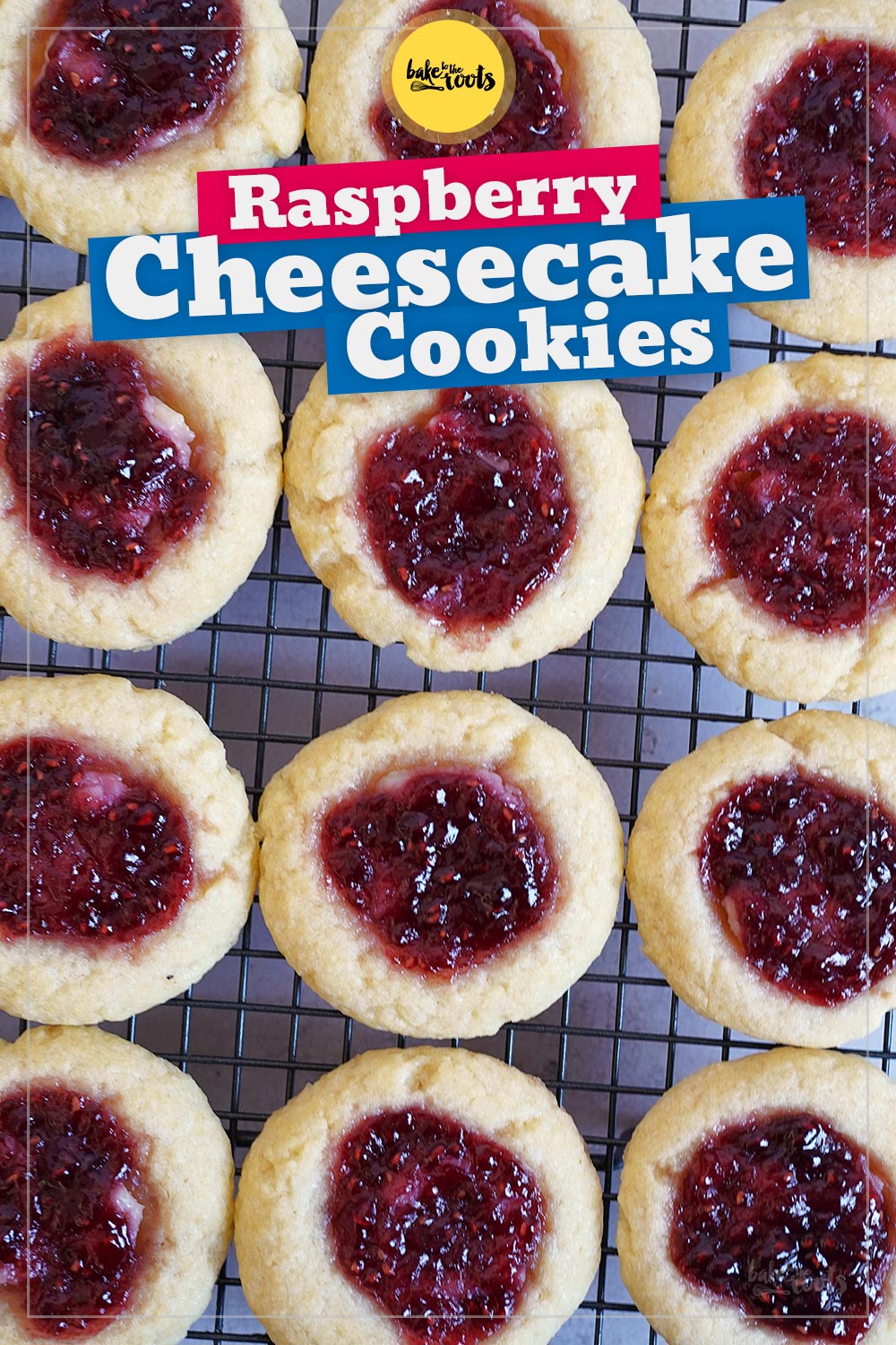 Raspberry Cheesecake Thumbprint Cookies | Bake to the roots