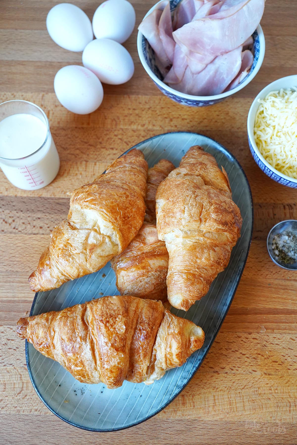 Schinken & Käse Croissant Auflauf | Bake to the roots
