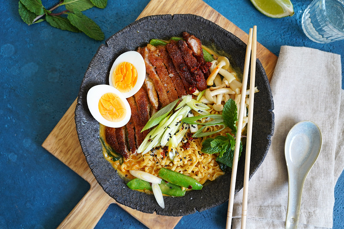 Ramen Upgrade mit Tonkatsu | Bake to the roots