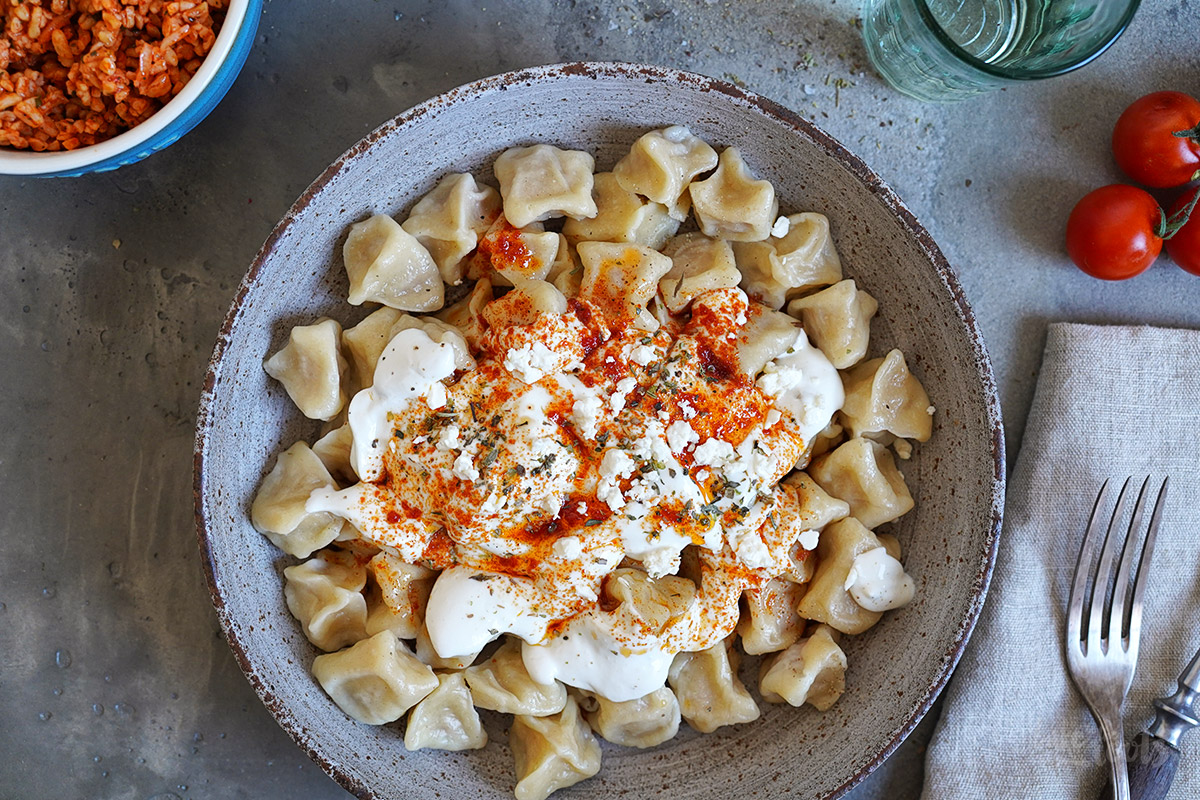 Türkische Teigtaschen (Manti) mit Hackfleisch | Bake to the roots