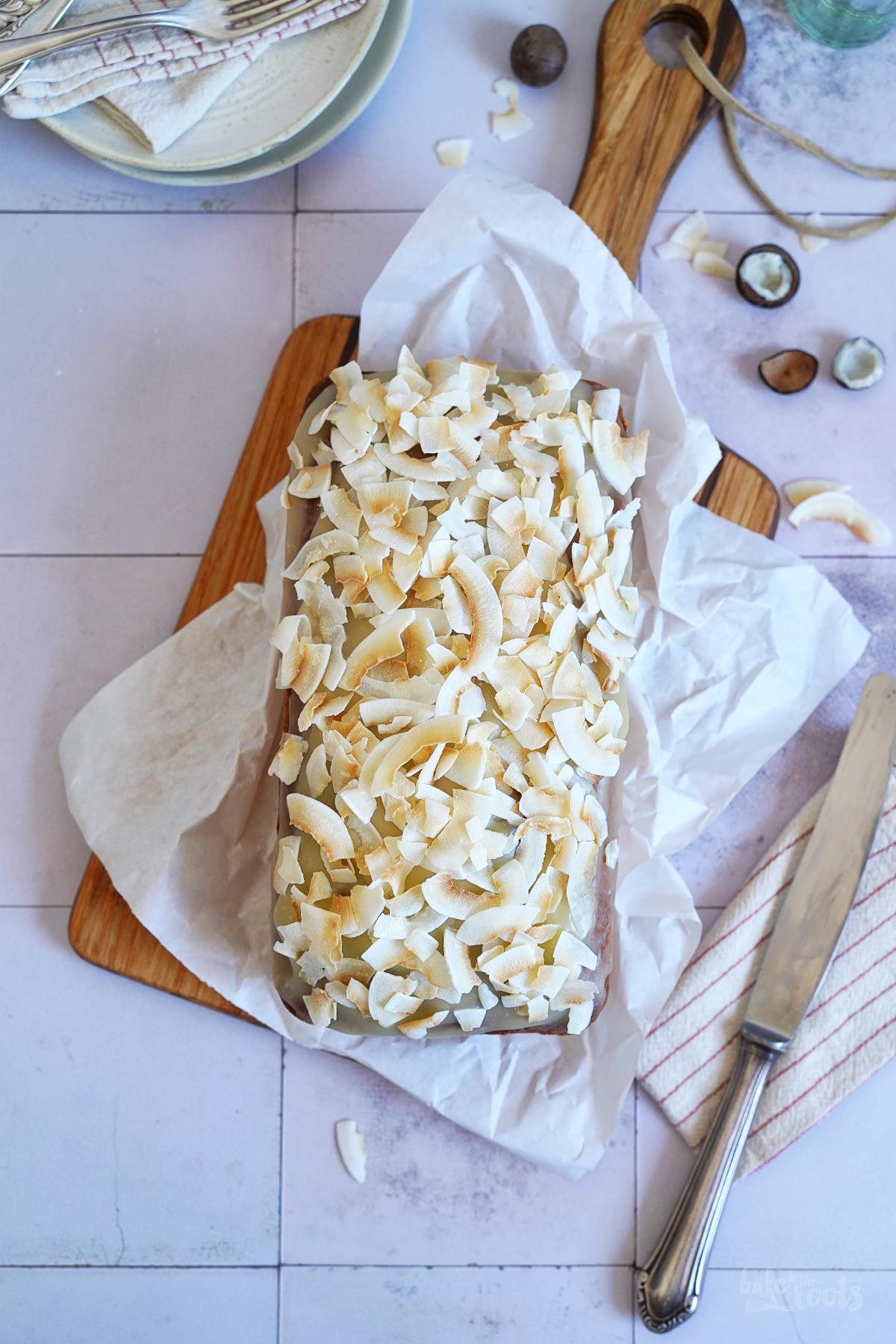 Einfacher Kokosnuss Kastenkuchen | Bake to the roots