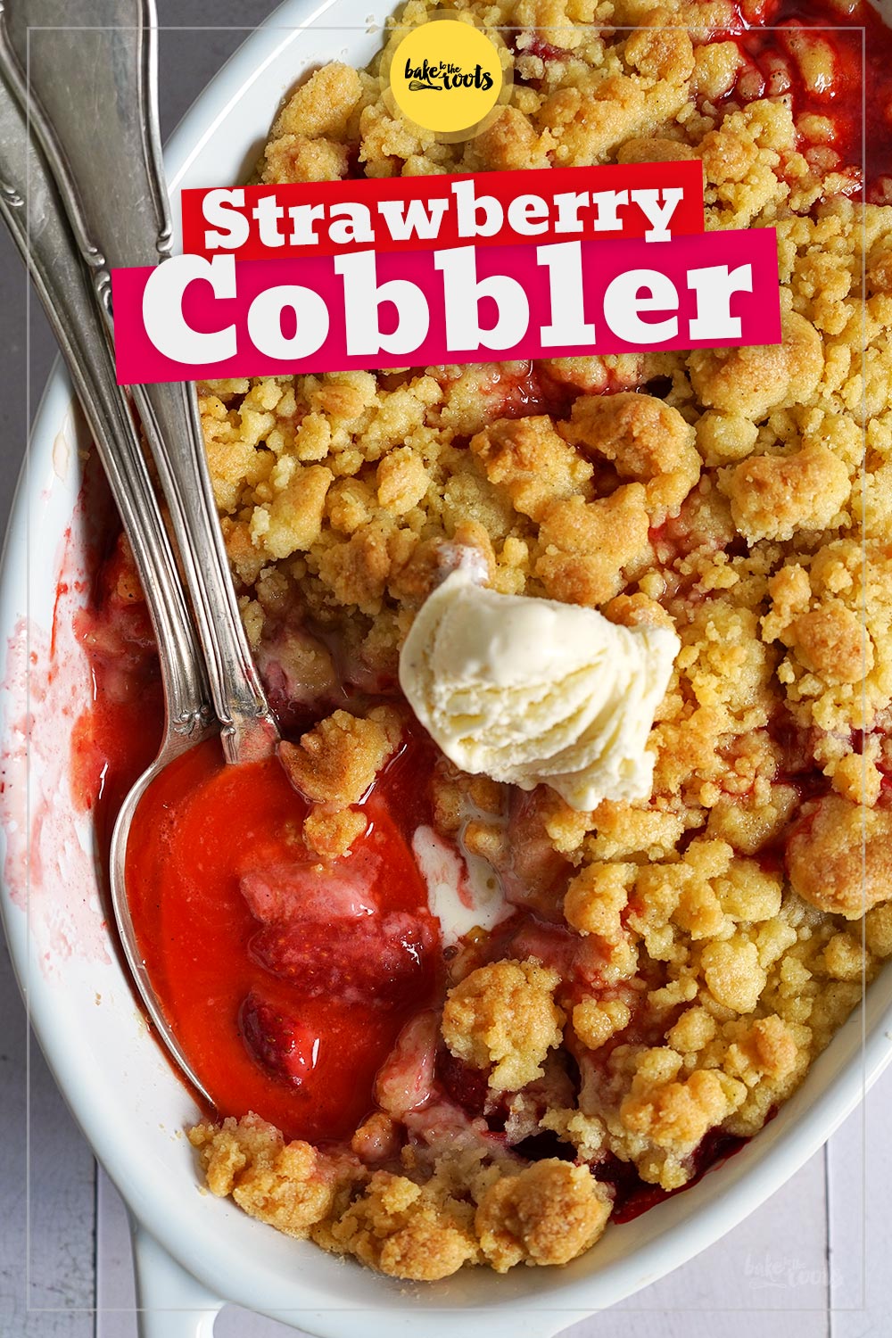 Einfacher Erdbeeren Crumble | Bake to the roots