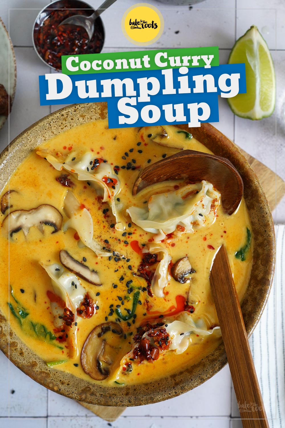 Einfache Kokos Curry Suppe (mit Gyoza) | Bake to the roots