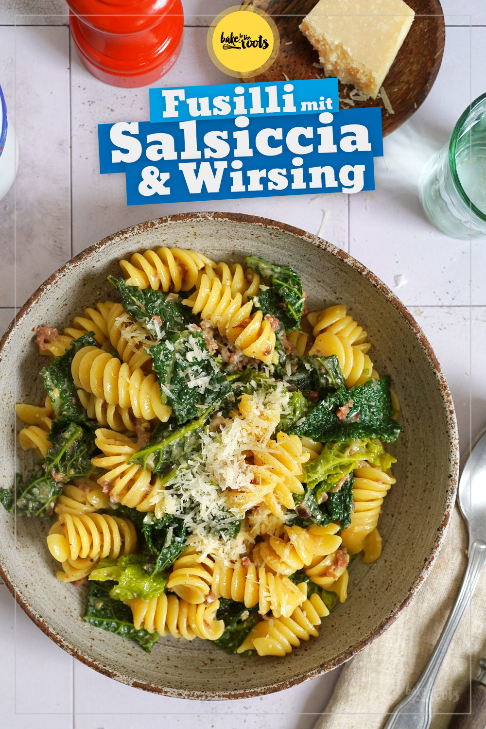 Pasta mit Salsiccia & Wirsing (Carbonara Style) | Bake to the roots