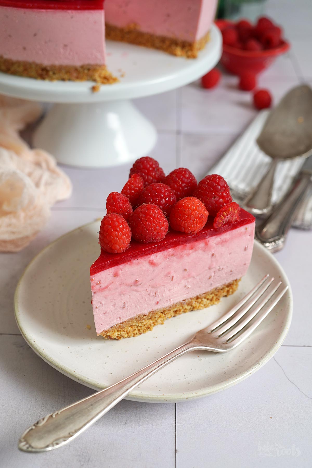 No-Bake Himbeeren Cheesecake | Bake to the roots
