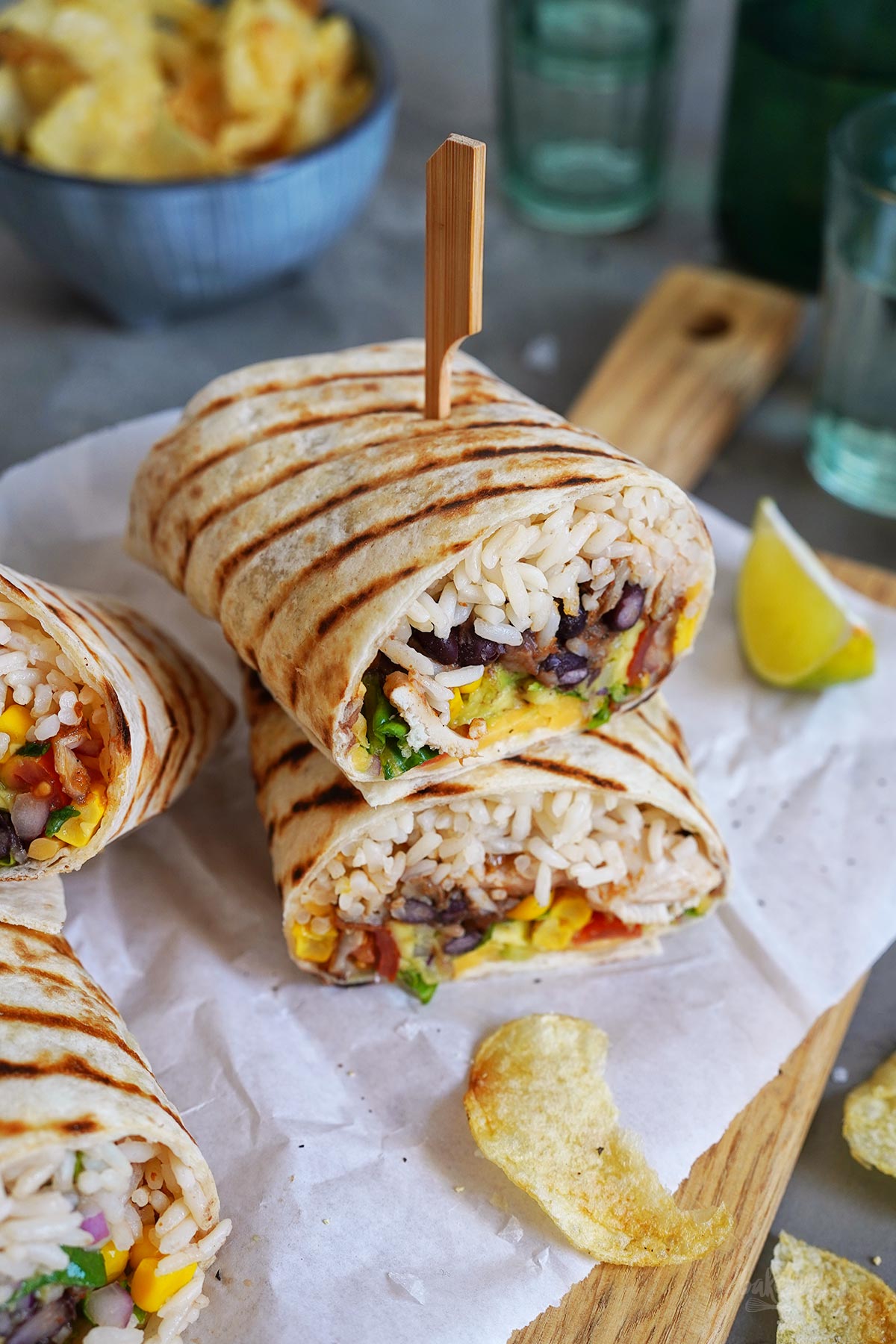 Chipotle Chicken Wraps | Bake to the roots