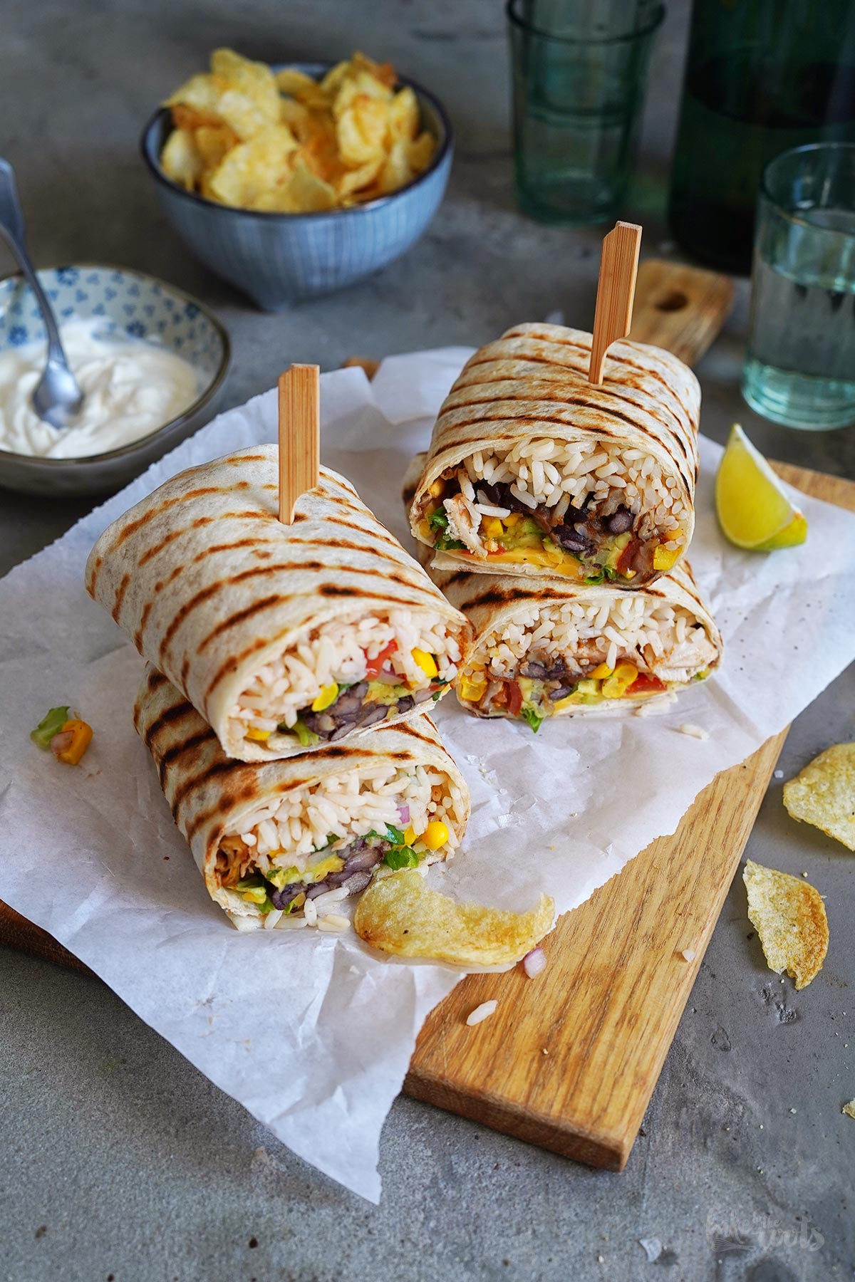 Chipotle Chicken Wraps | Bake to the roots