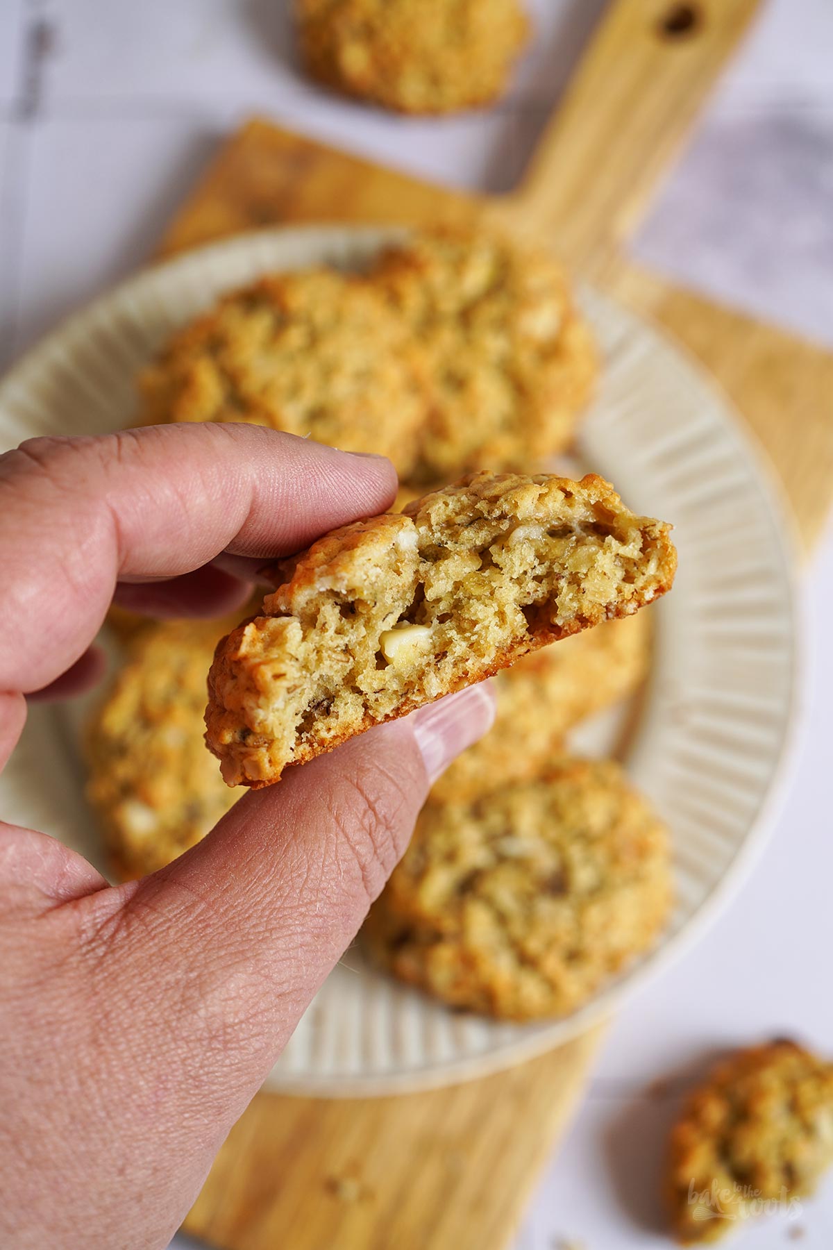 Bananen, Haferflocken & Weiße Schokolade Cookies | Bake to the roots