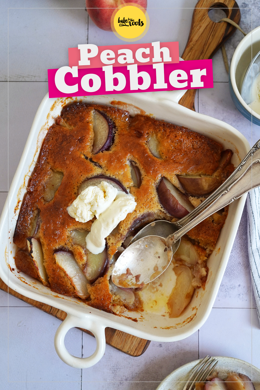 Classic Peach Cobbler | Bake to the roots