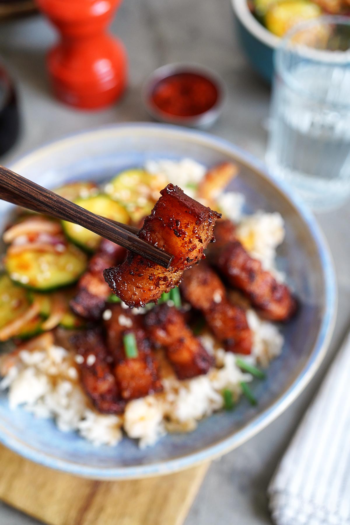 Crispy Pork Belly (aus dem AirFryer) | Bake to the roots