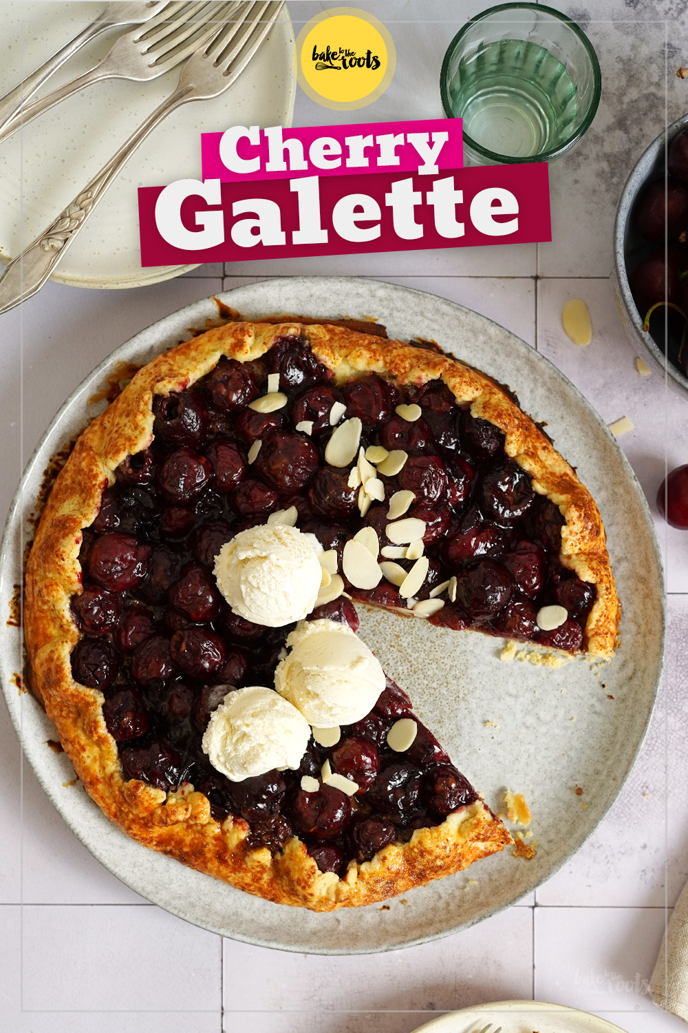 Einfache Galette mit Kirschen | Bake to the roots