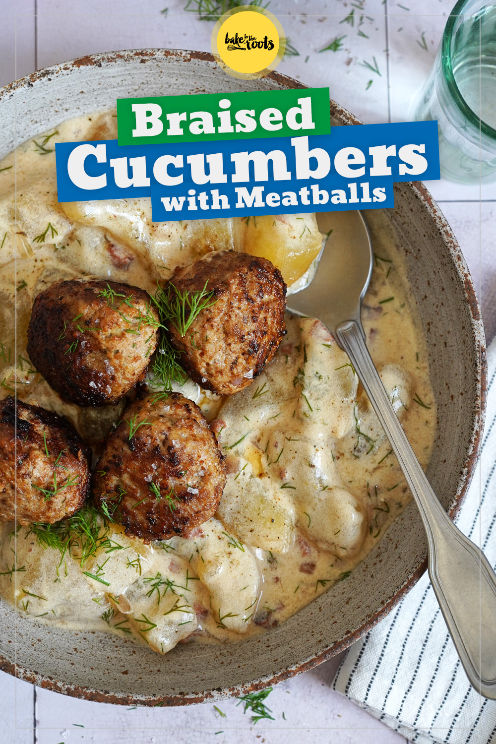 Braised Cucumbers with Meatballs | Bake to the roots