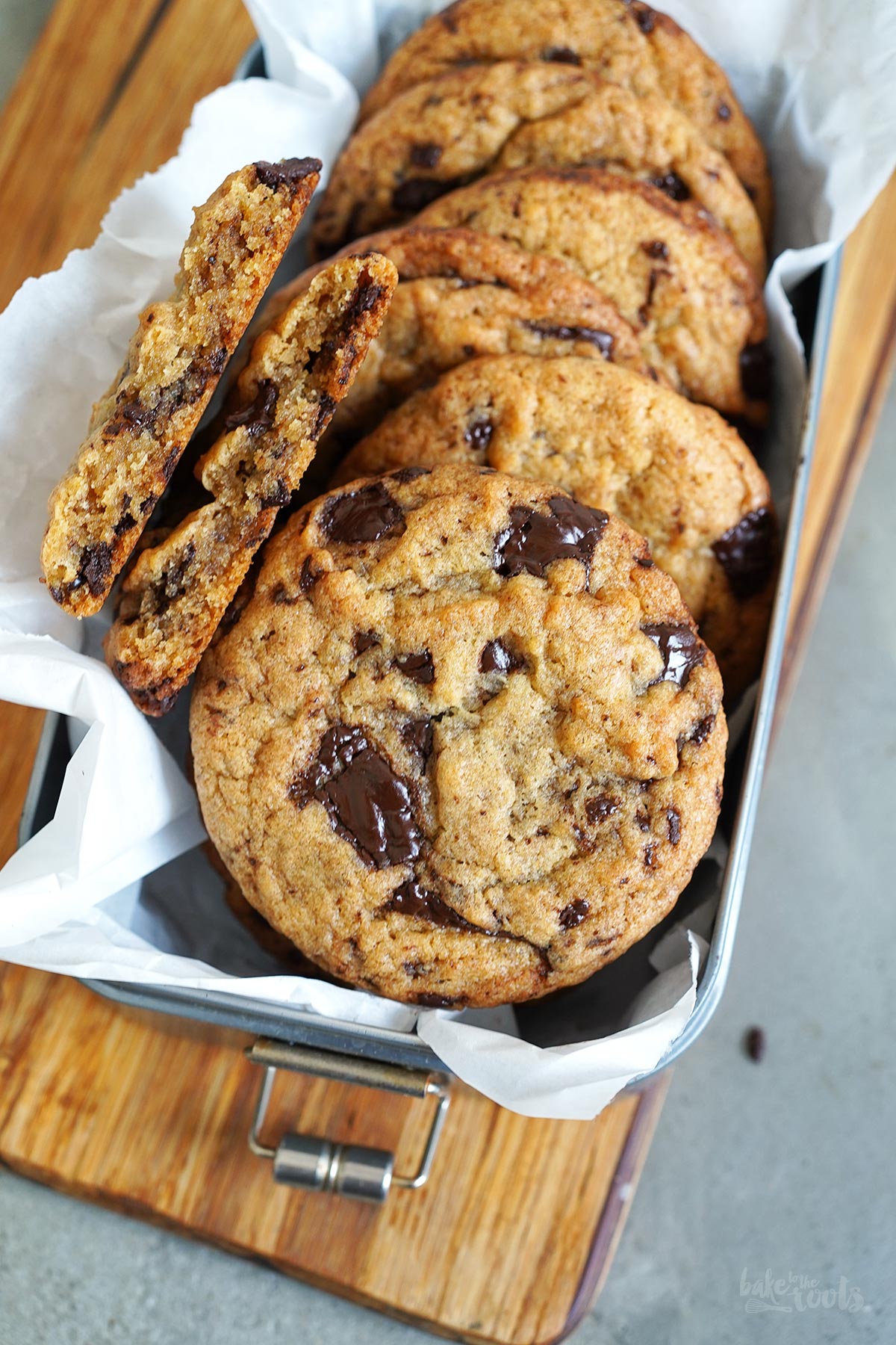 (Chewy) Bananen Chocolate Chip Cookies | Bake to the roots