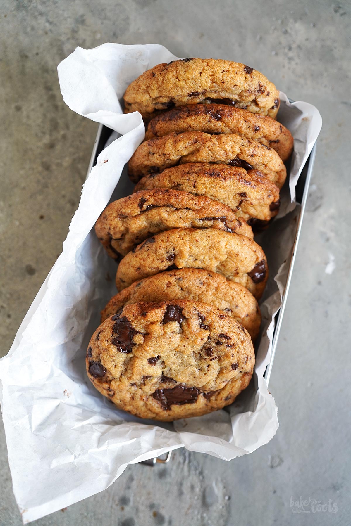 (Chewy) Bananen Chocolate Chip Cookies | Bake to the roots