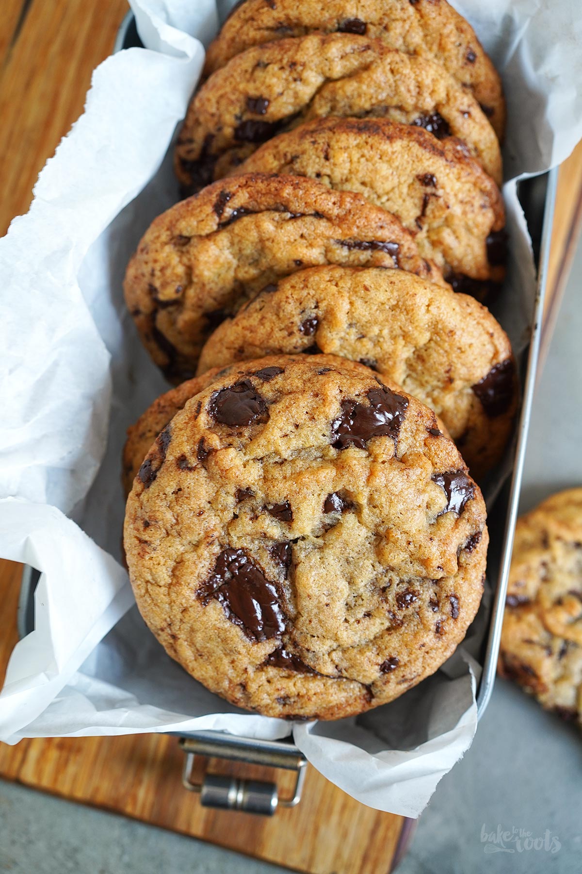 (Chewy) Bananen Chocolate Chip Cookies | Bake to the roots