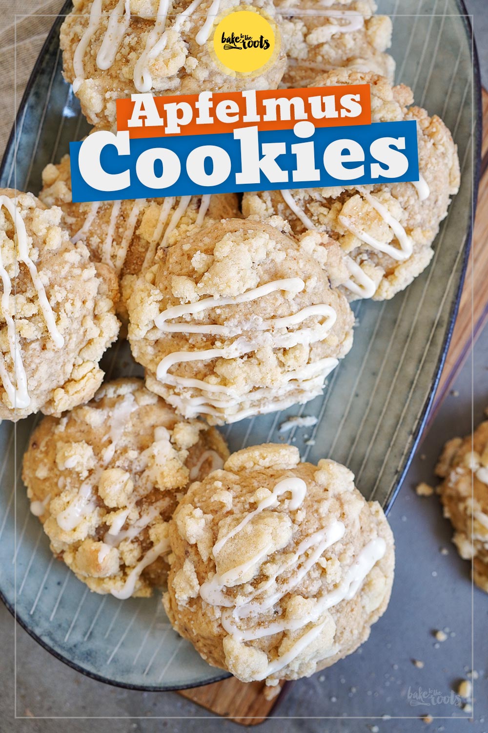 Apfelmus Streusel Cookies | Bake to the roots