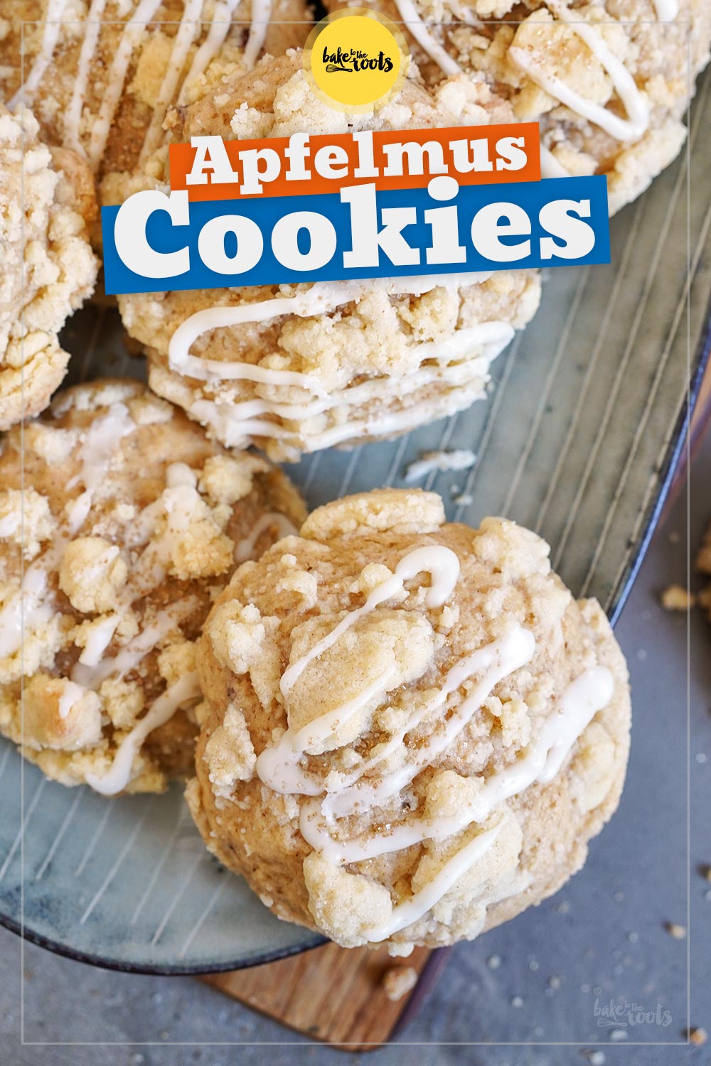 Apfelmus Streusel Cookies | Bake to the roots