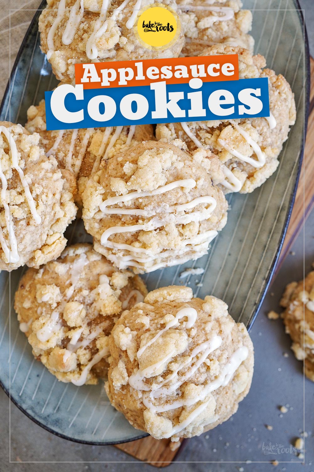 Apple Sauce Streusel Cookies | Bake to the roots