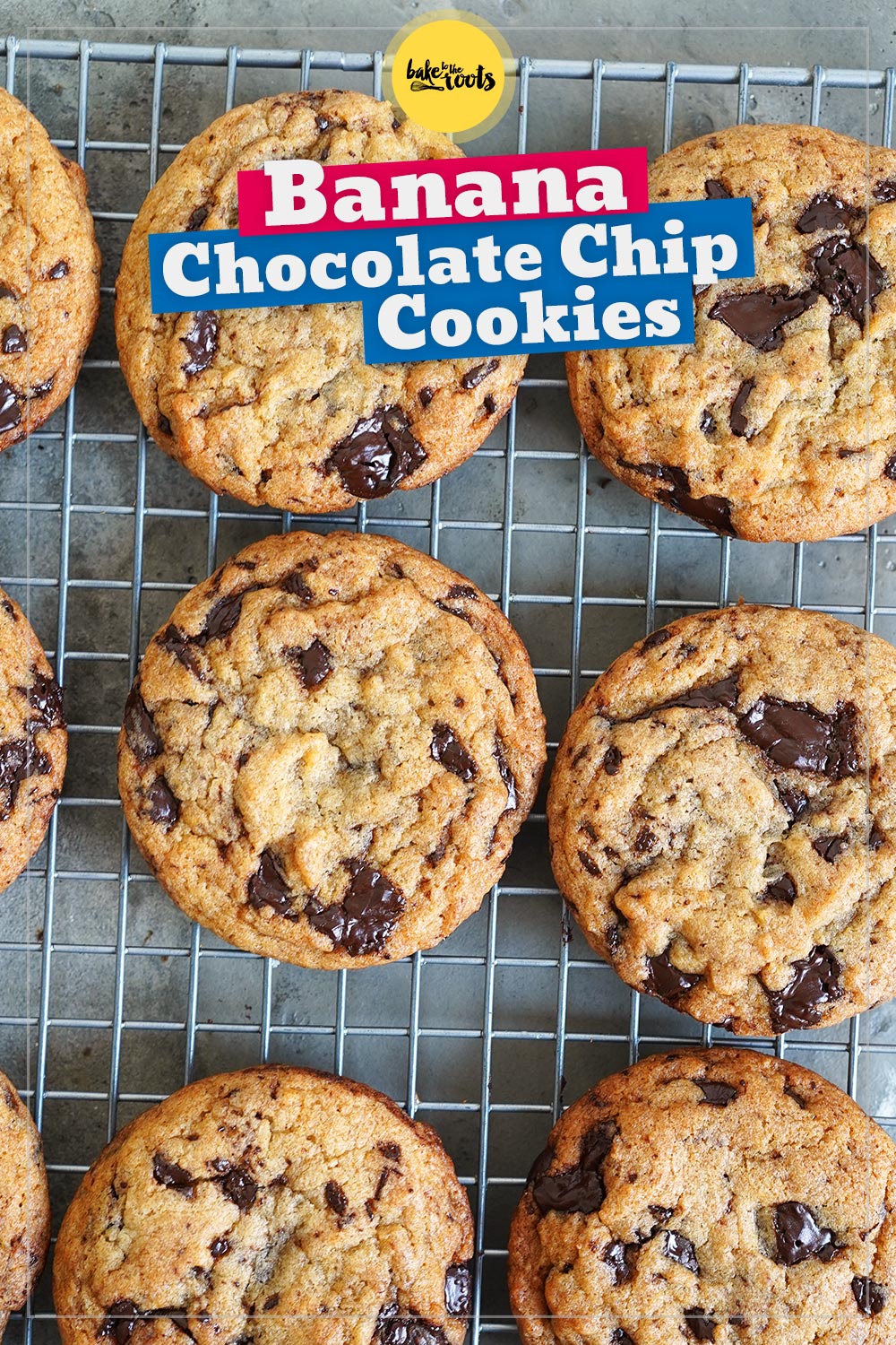 Chewy Banana Chocolate Chip Cookies | Bake to the roots