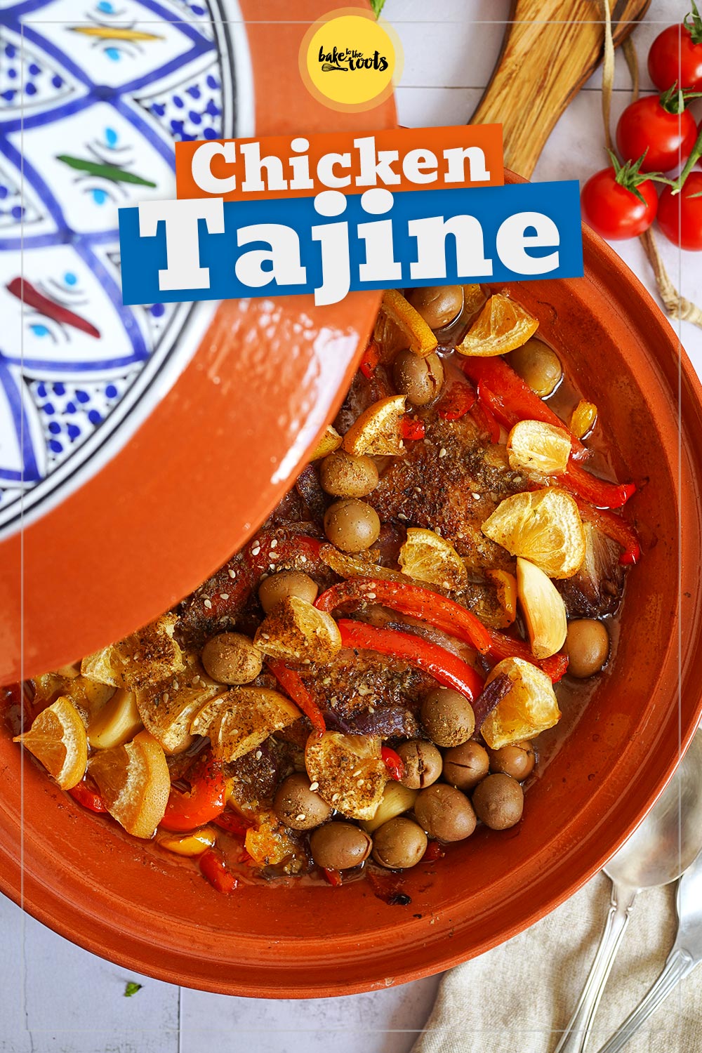 Tajine mit Hühnchen, Gemüse & Harissa Couscous | Bake to the roots