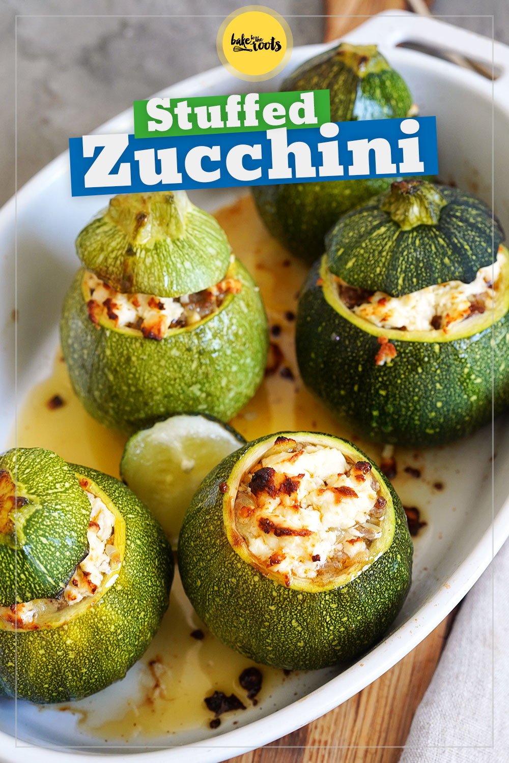 Stuffed Zucchini with Mediterranean Rice | Bake to the roots