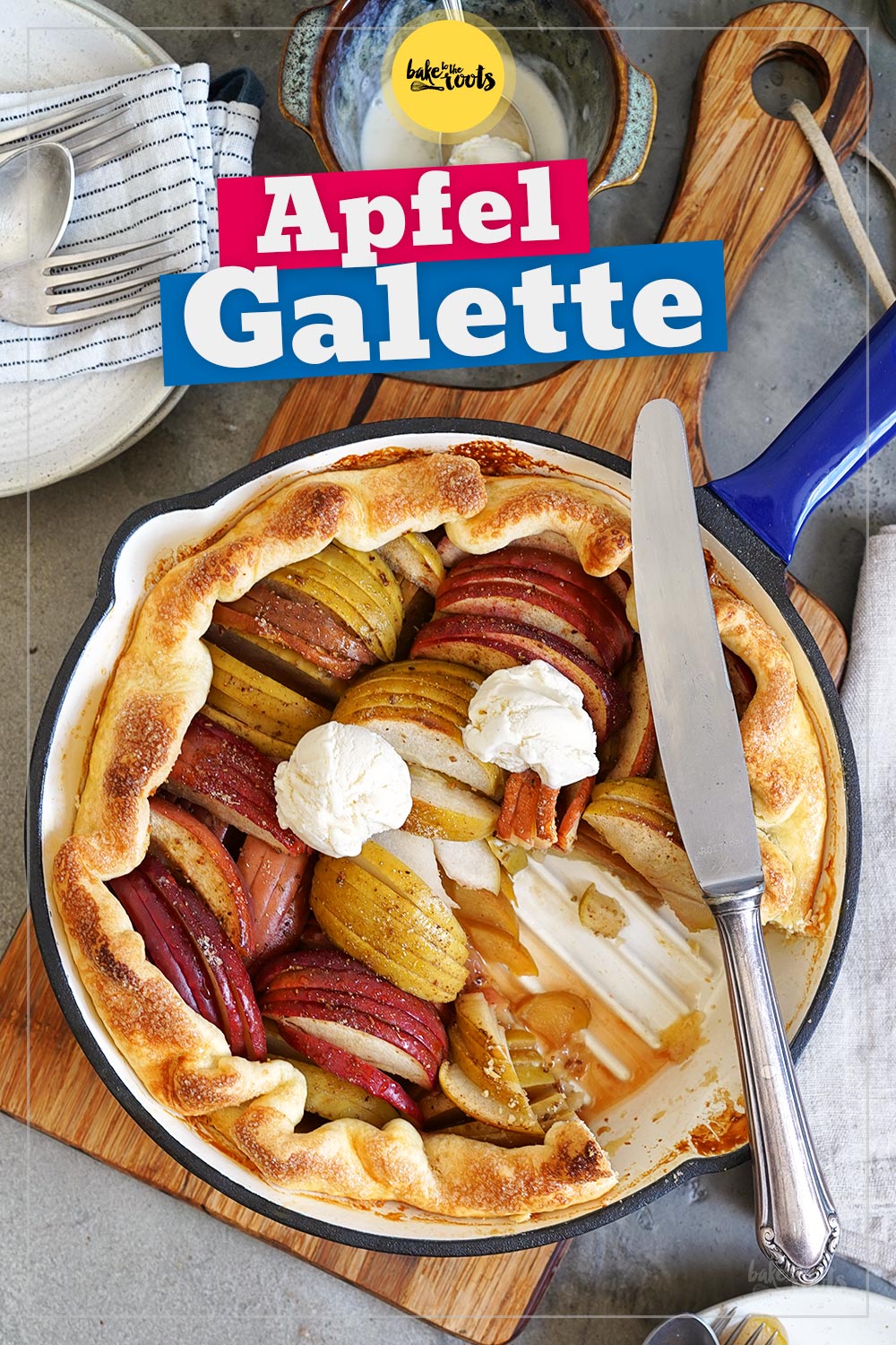 Einfache Apfel Galette | Bake to the roots