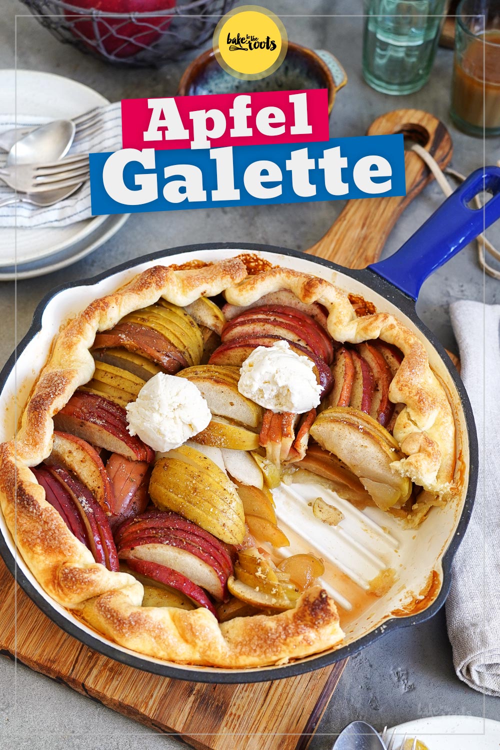 Einfache Apfel Galette | Bake to the roots