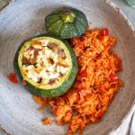 Gefüllte Zucchini mit Mediterranem Reis | Bake to the roots