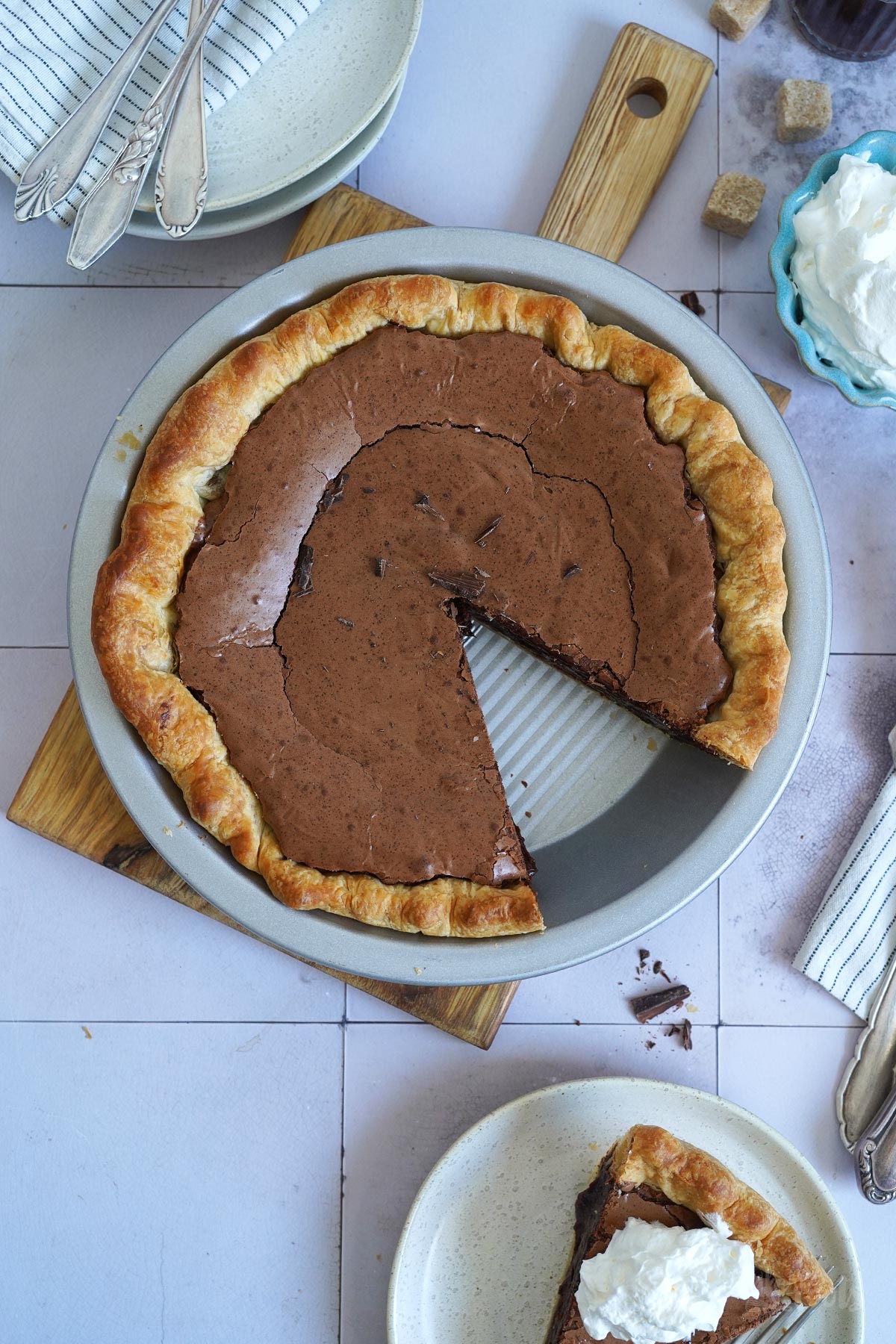 Fudgy Chocolate Brownie Pie | Bake to the roots