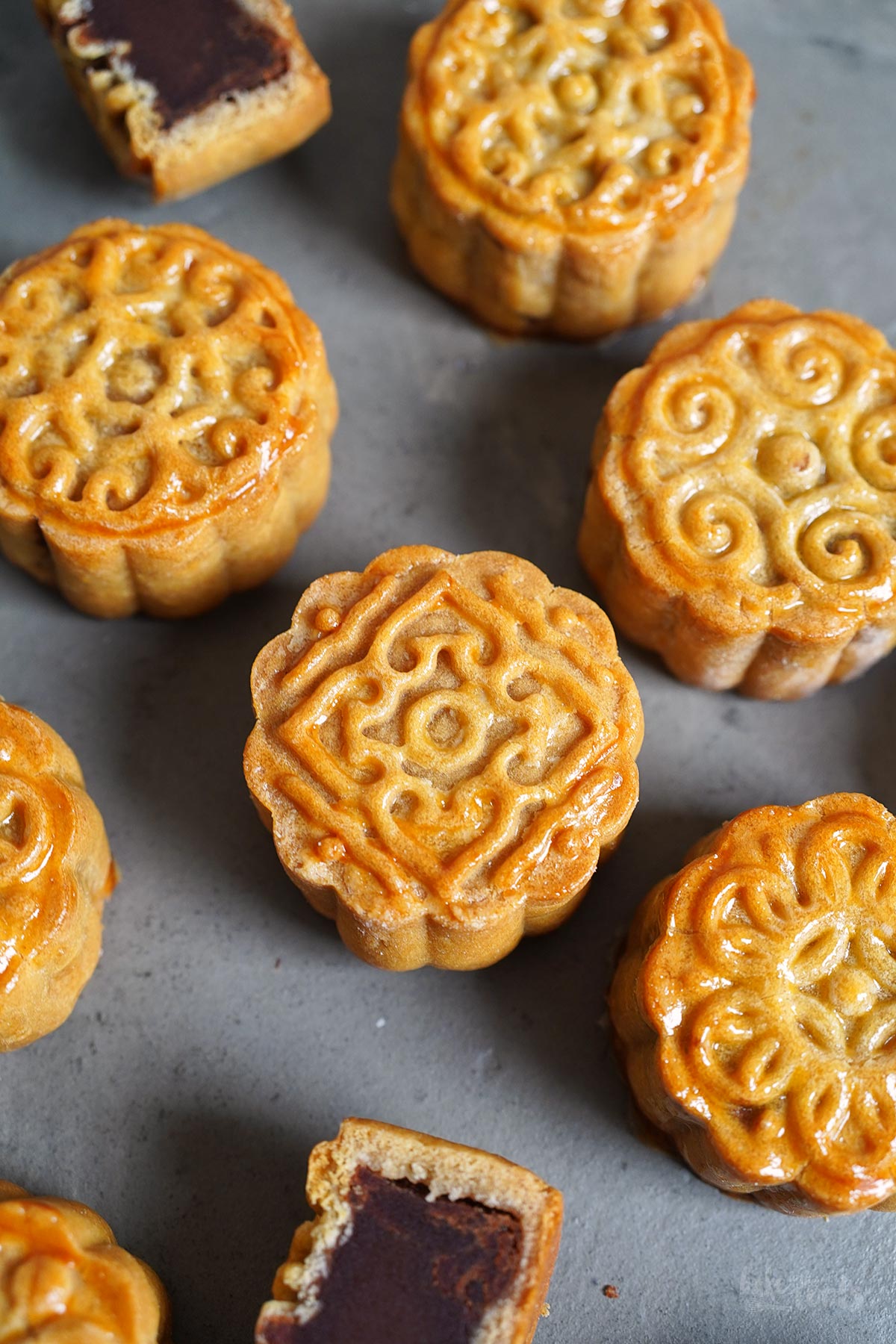 Mooncakes mit roter Bohnenpaste (Mondfest) | Bake to the roots