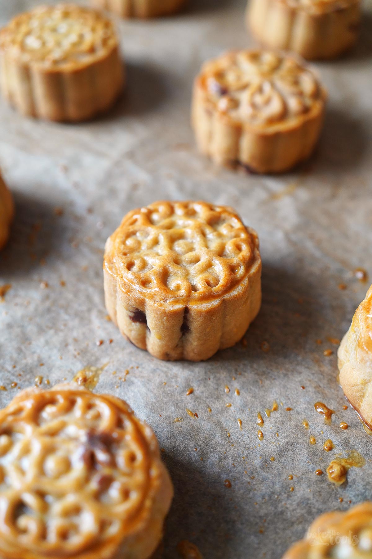 Mooncakes mit roter Bohnenpaste (Mondfest) | Bake to the roots