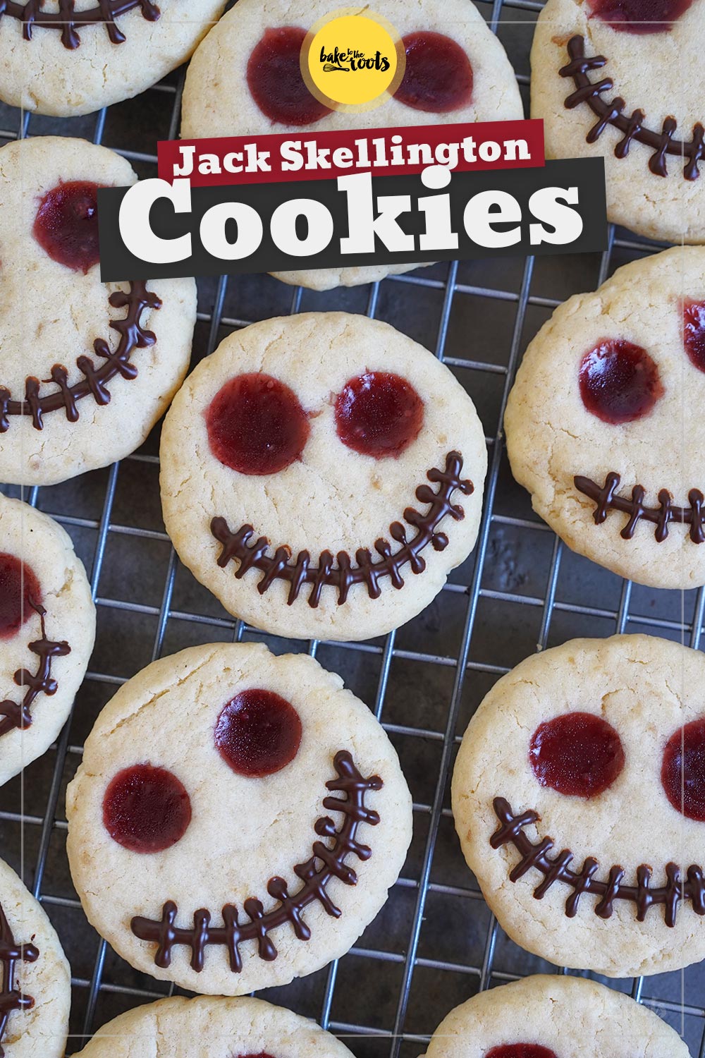 Jack Skellington Thumbprint Cookies | Bake to the roots
