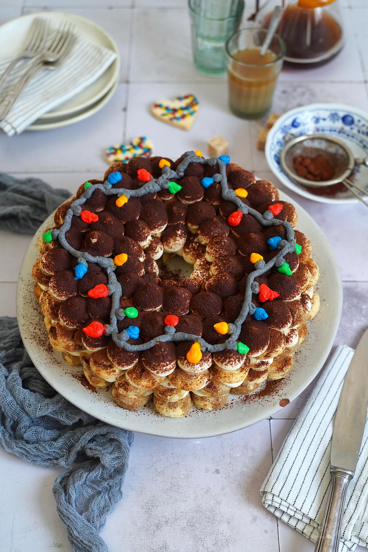 Einfaches Adventskranz Tiramisu | Bake to the roots