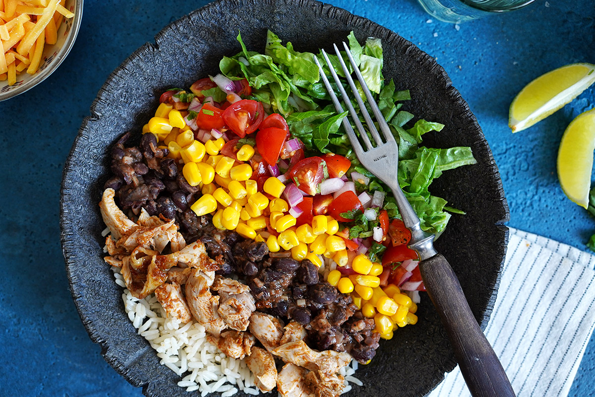 Chipotle Chicken Burrito Bowls | Bake to the roots