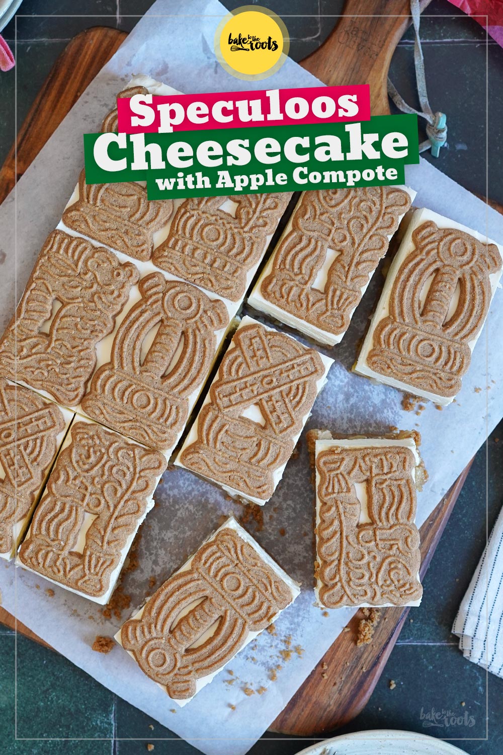 No-Bake Speculoos Cheesecakes with Apple Compote | Bake to the roots