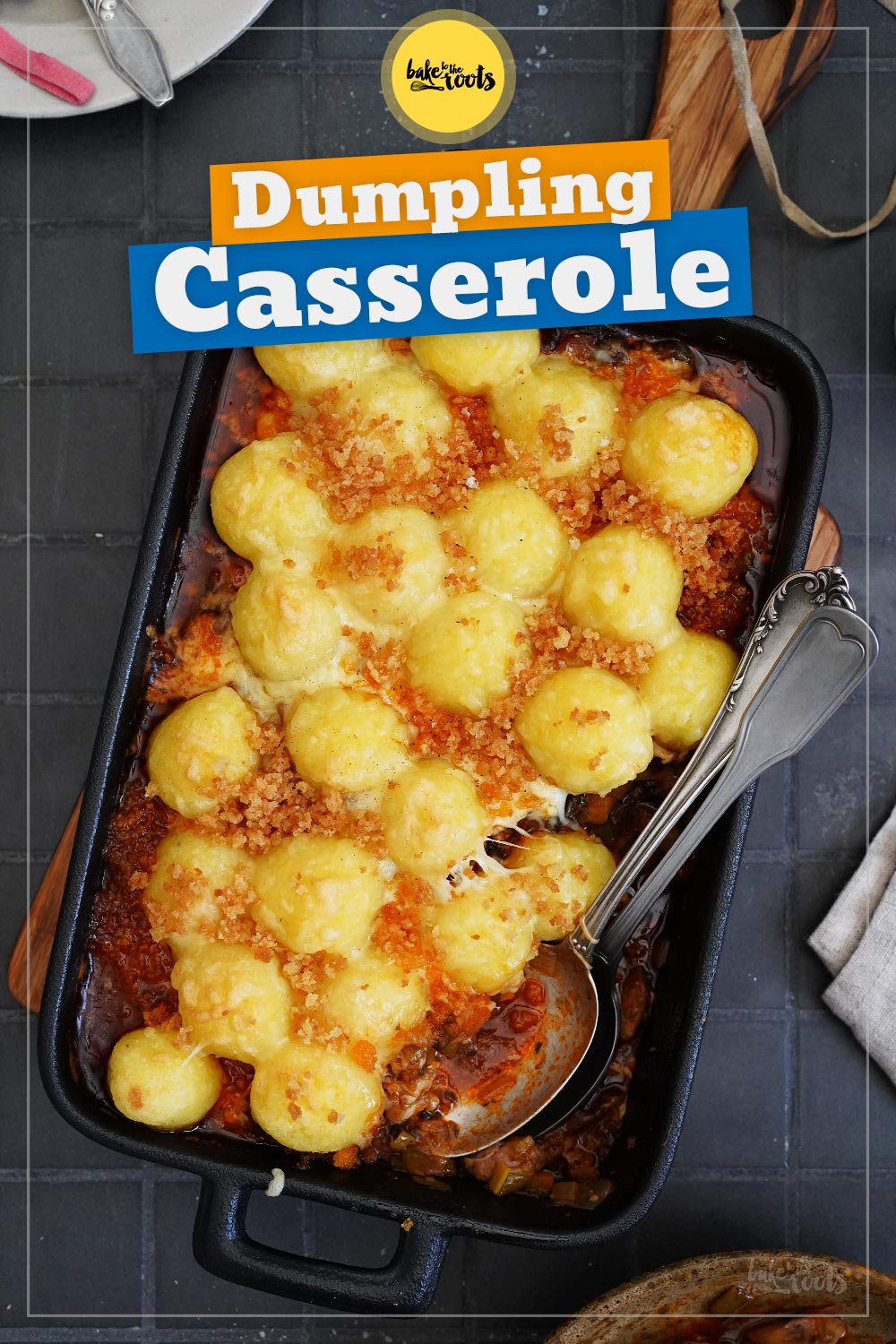 Potato Dumpling Casserole with Mushrooms, Leek & Meat | Bake to the roots