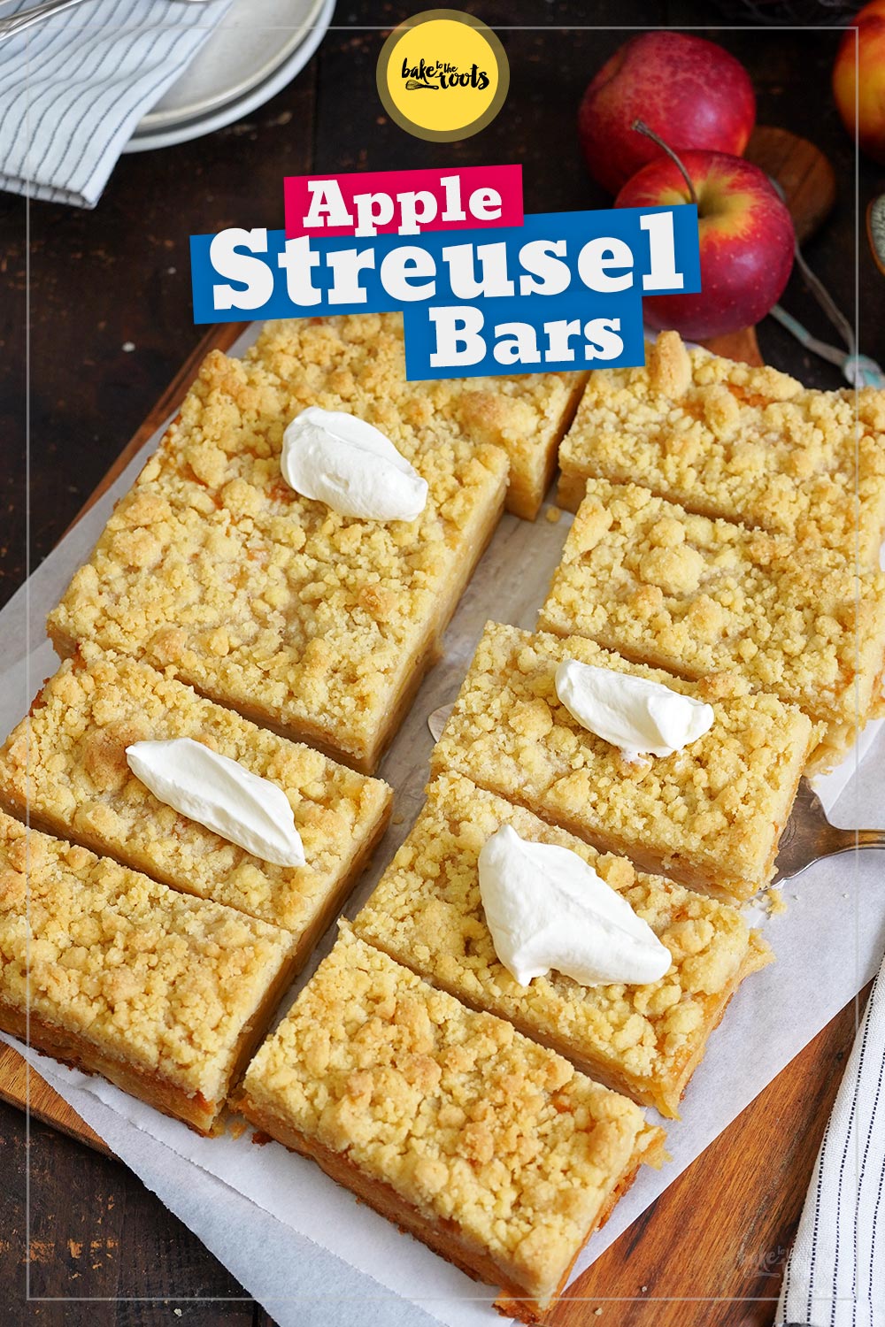 Apple Streusel Bars | Bake to the roots